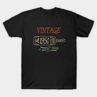 Vintage 1950 Birthday Beer Gift for Dad and Grandpa T-Shirt